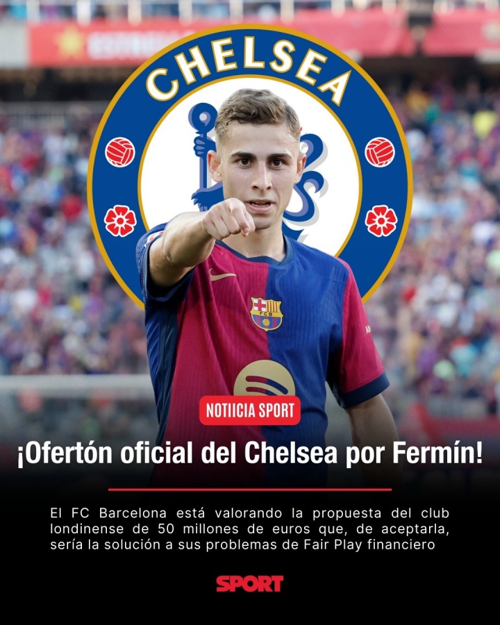 欧冠决赛下注-每体：切尔西5000万欧正式报价巴萨中场费尔明，巴萨正谨慎评估